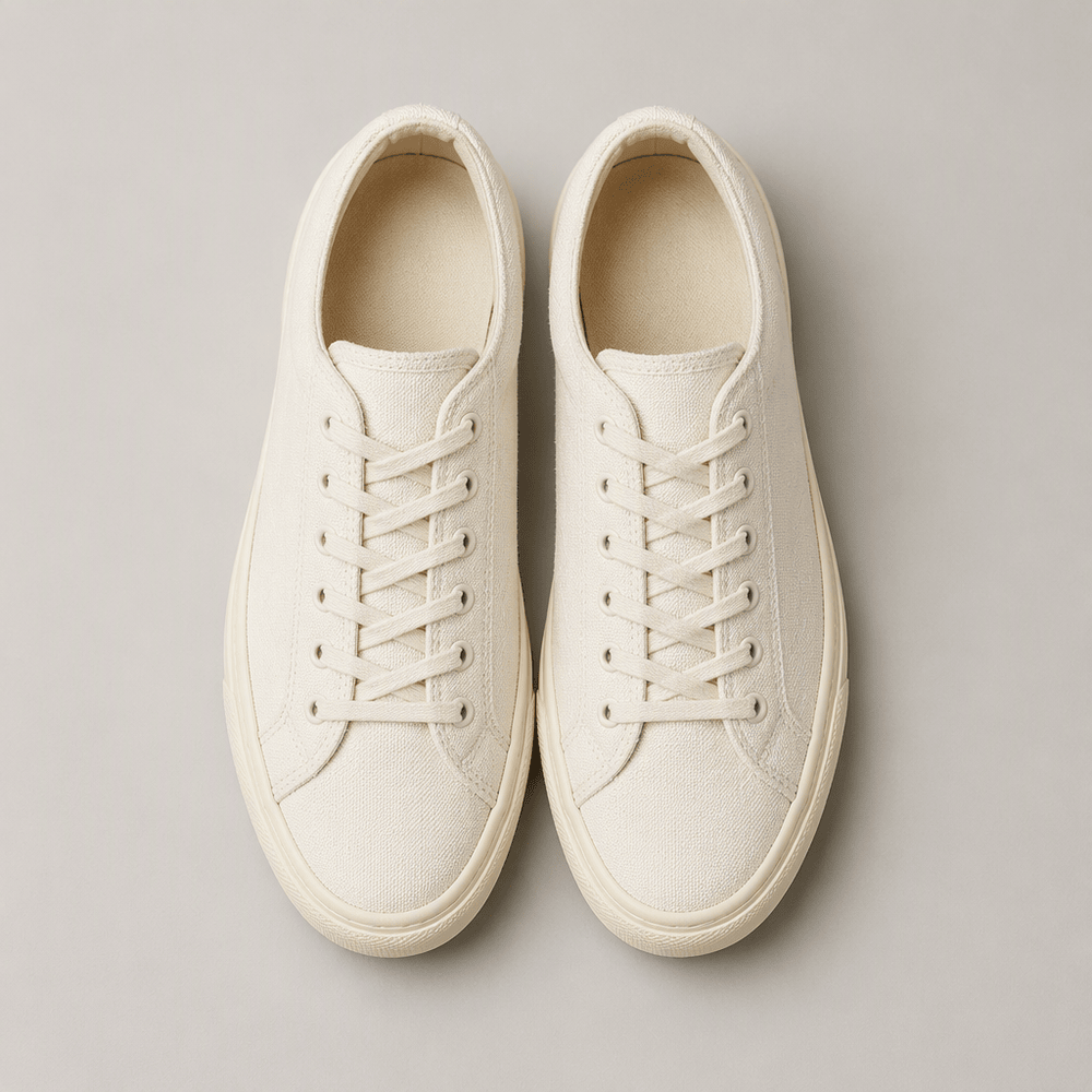 Drift canvas sneakers photographed from above